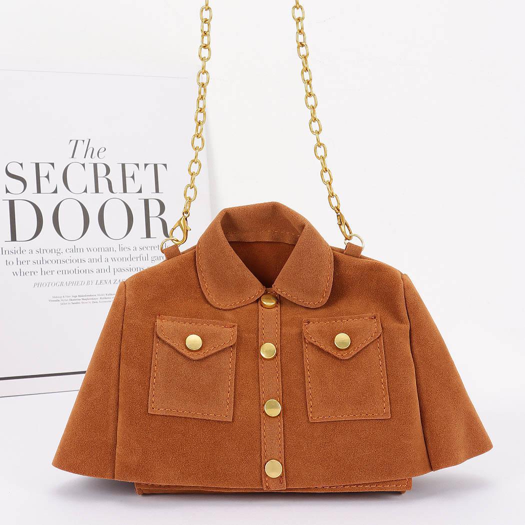 SUEDE CAMEL SHIRT PURSE