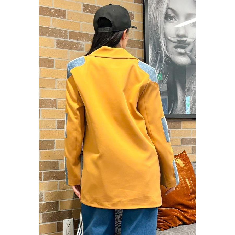 YELLOW DENIM BLAZER
