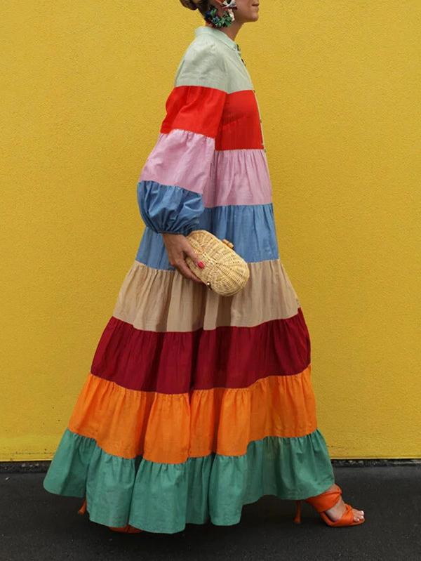 COLOR STRIPPED COAT