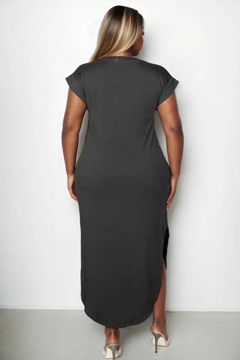 BLK BATWING MAXI DRESS