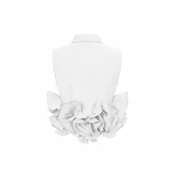 Duchess Ruffle Blouse (WHT)