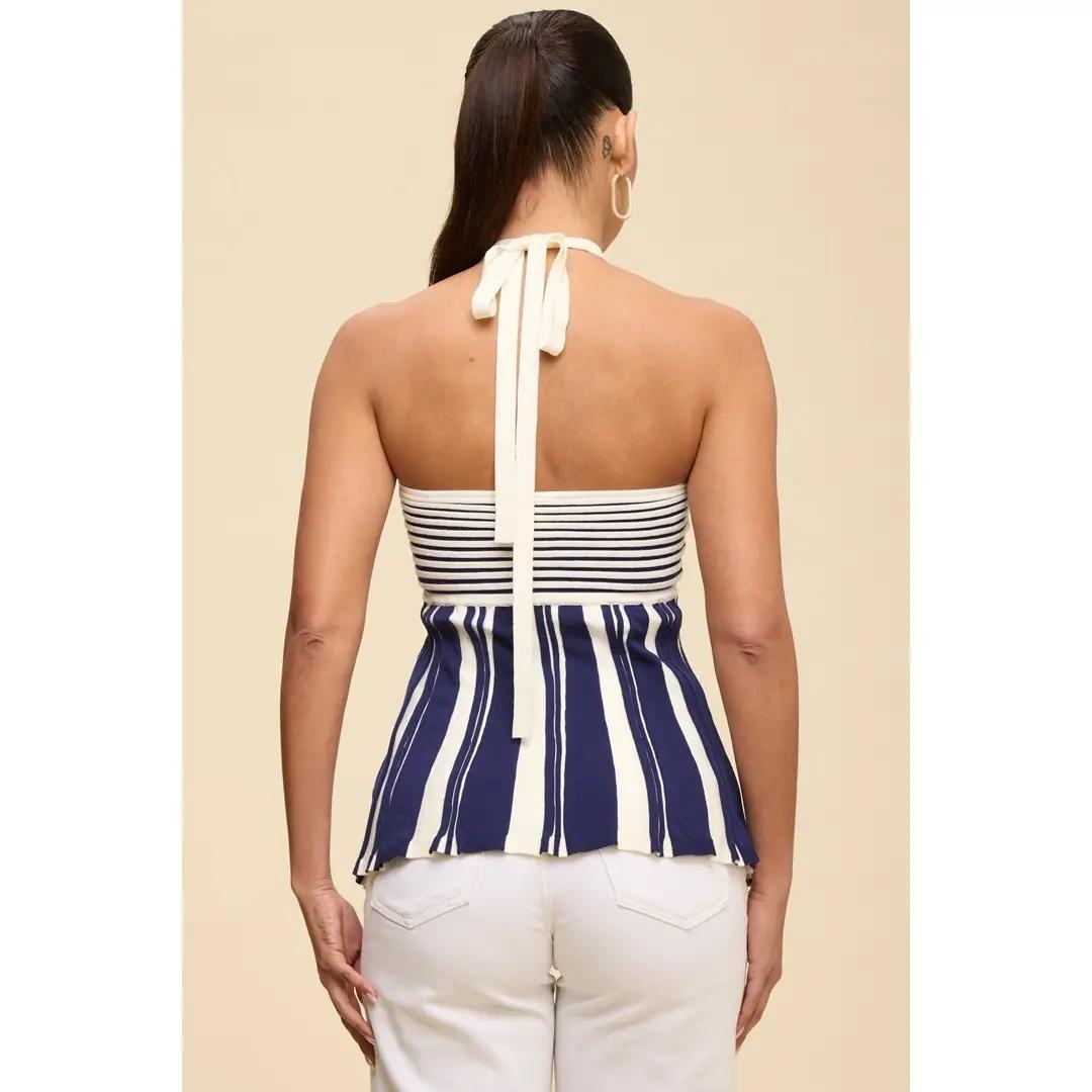 Navy Goddess Halter