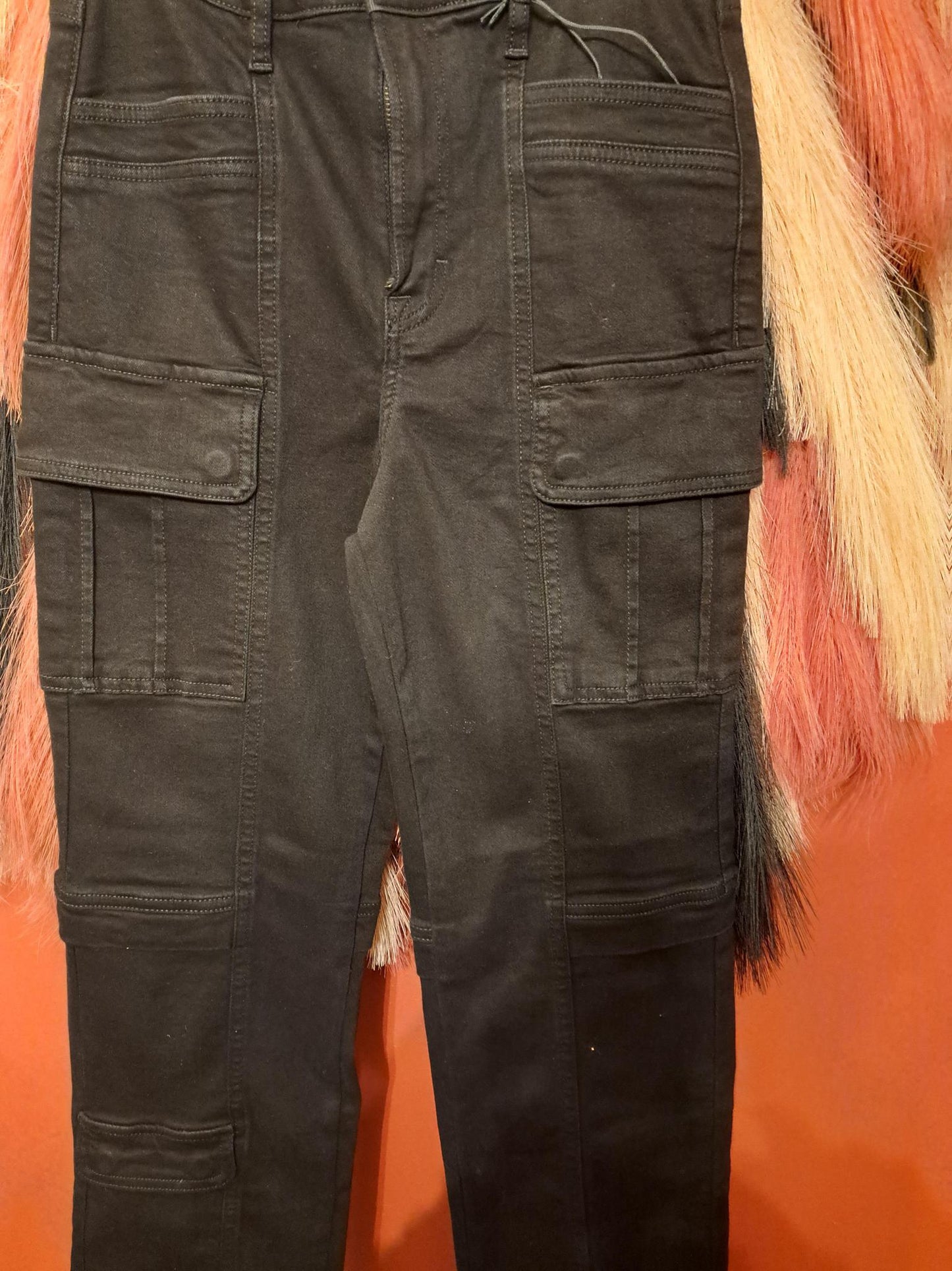 Black Hidden Cargo Jeans