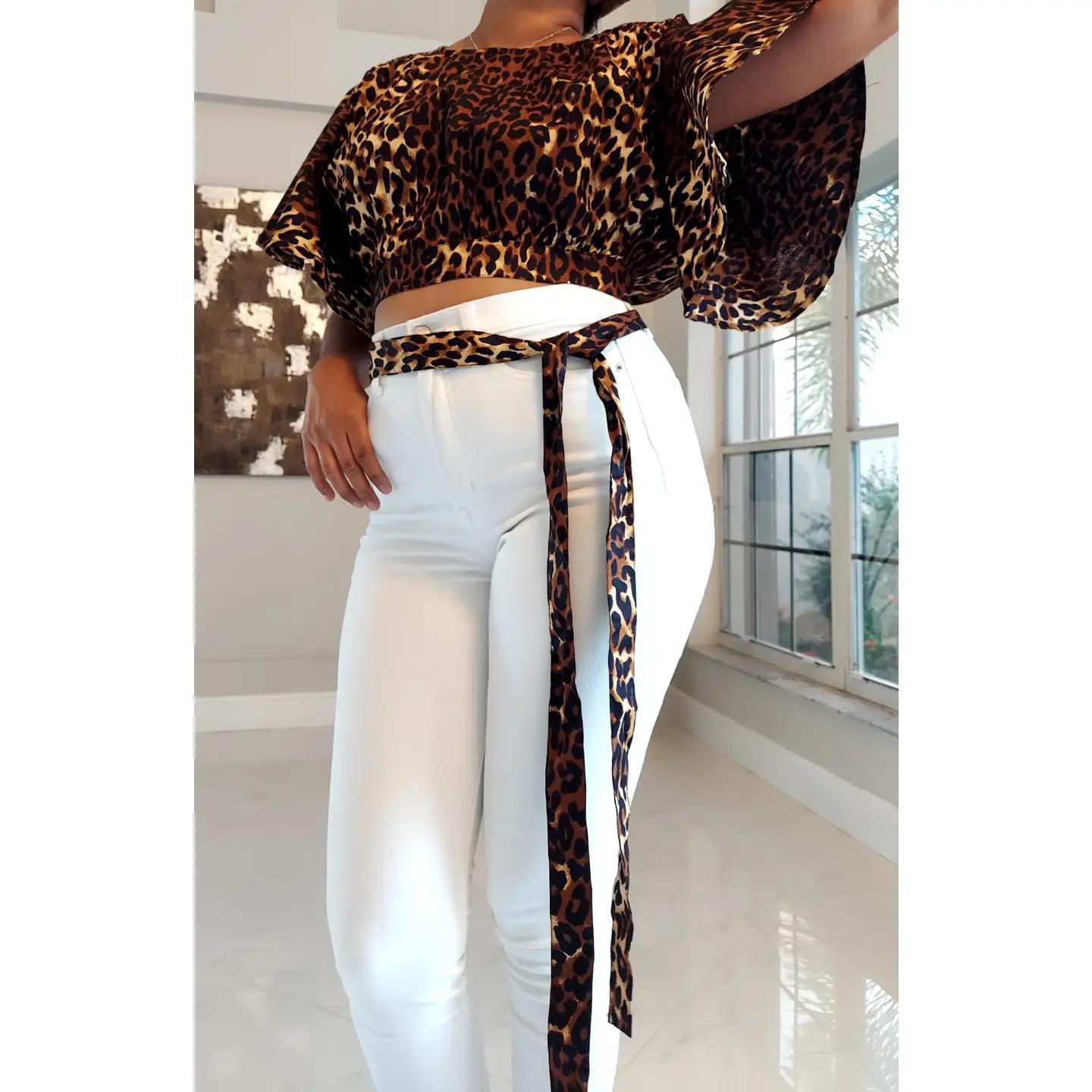 Animal print crop top