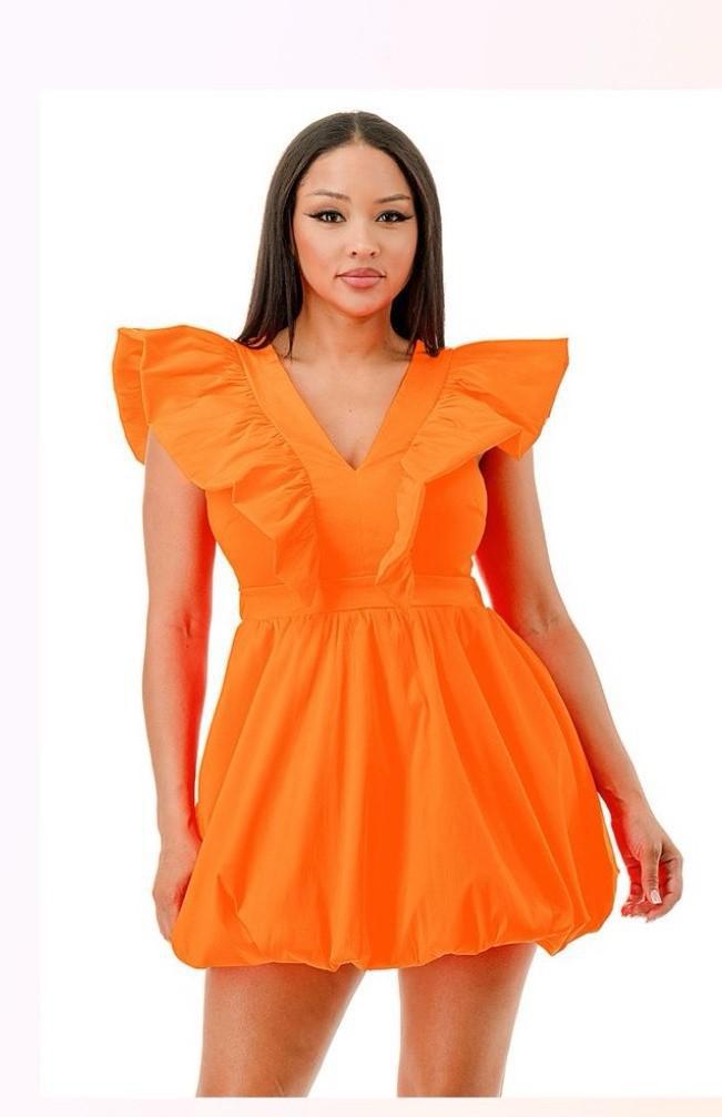 Orange Bubble Dress