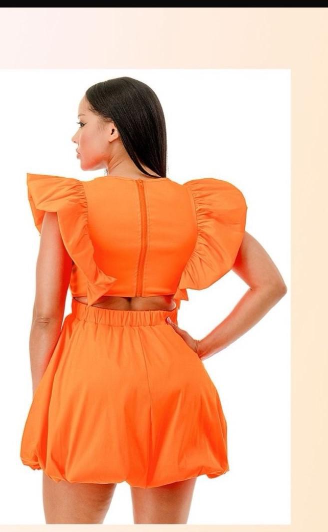 Orange Bubble Dress