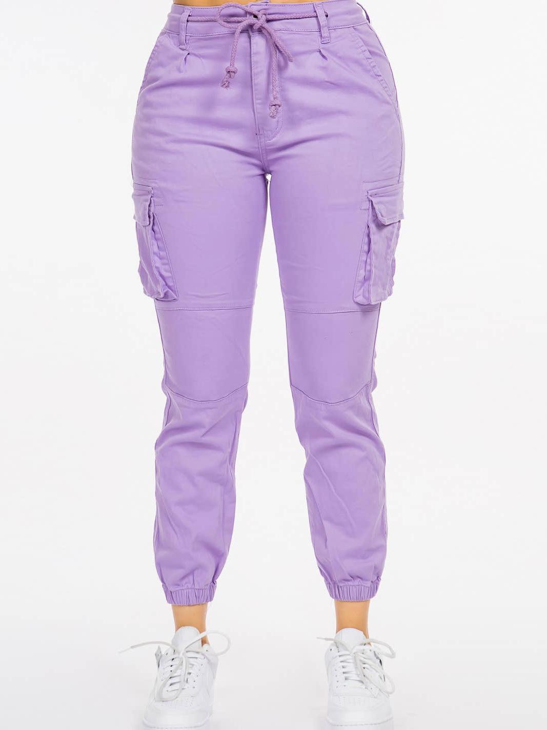 Lavender Cargo Joggers