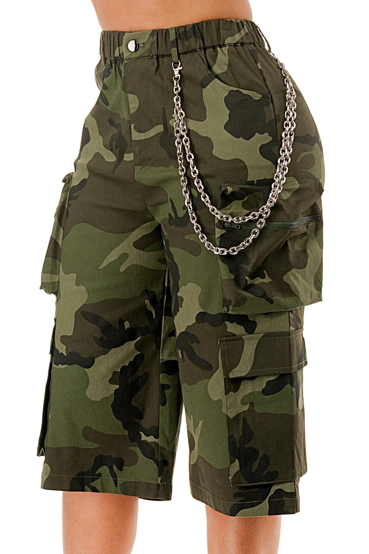 Camo Shorts w/ side chain