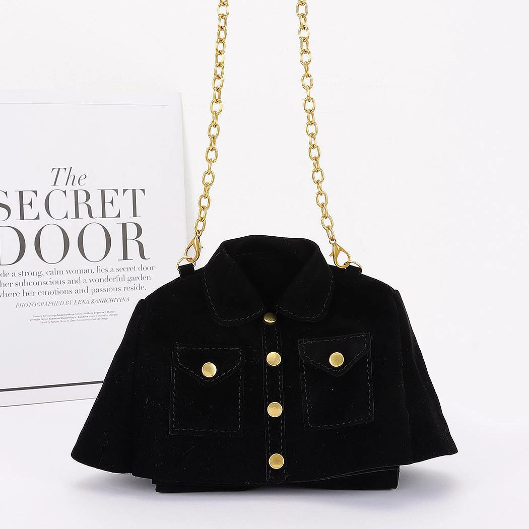 SUEDE BLACK SHIRT PURSE