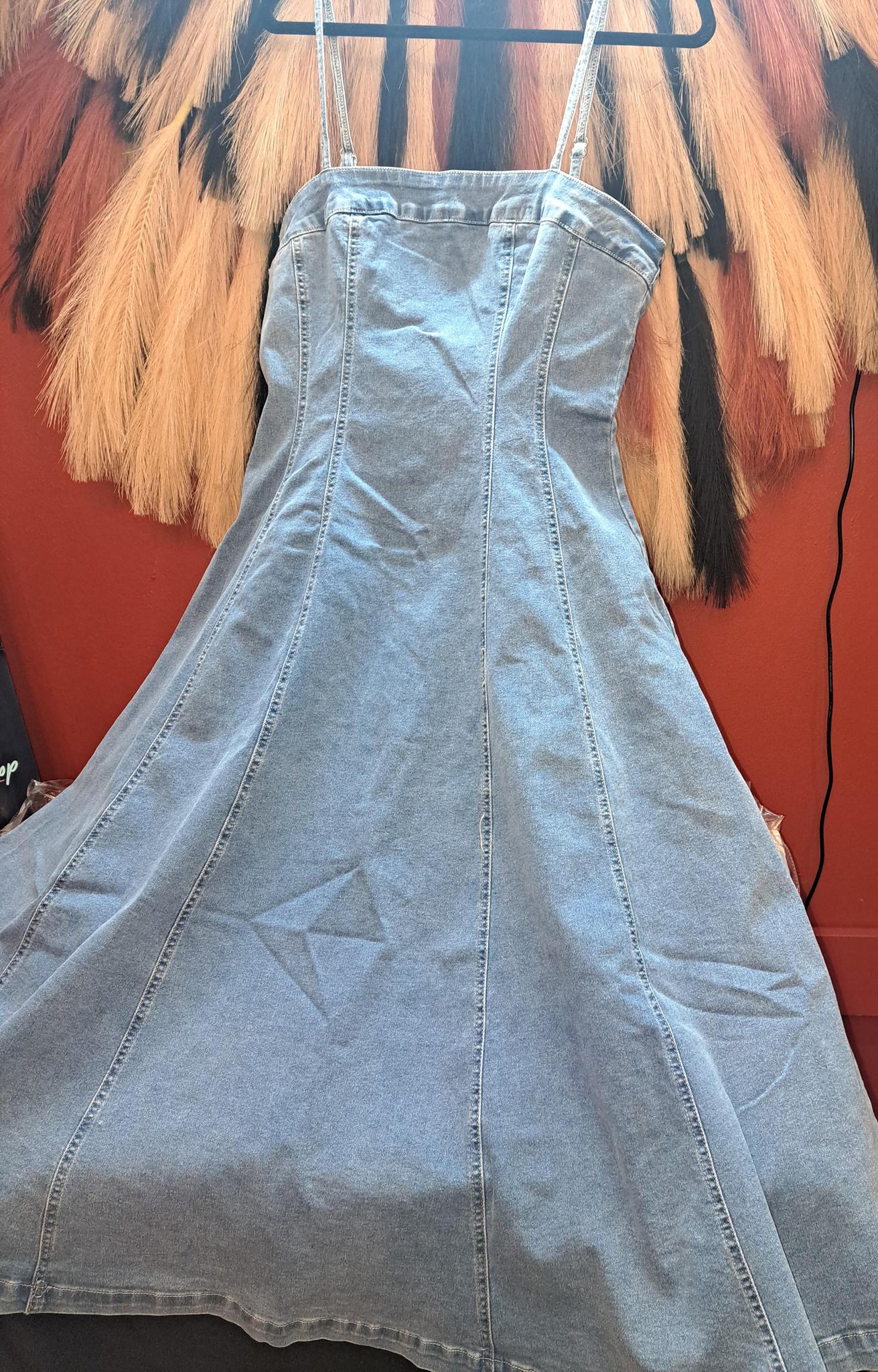 BLUE DENIM DRESS