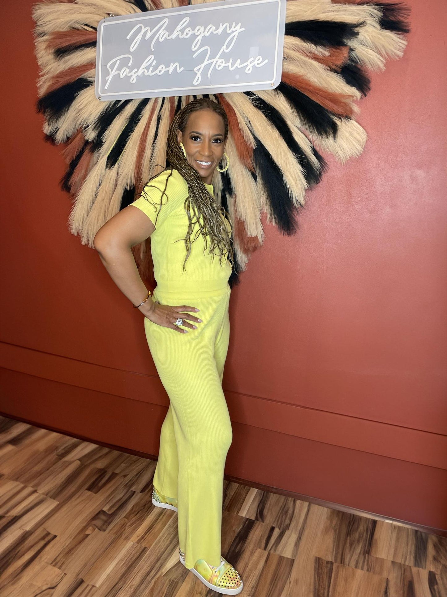 Sunshine Yellow Short Sleeve Knit Set (2-Pieces)