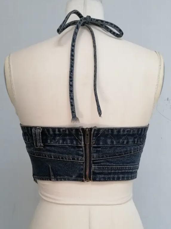 Denim Halter Top