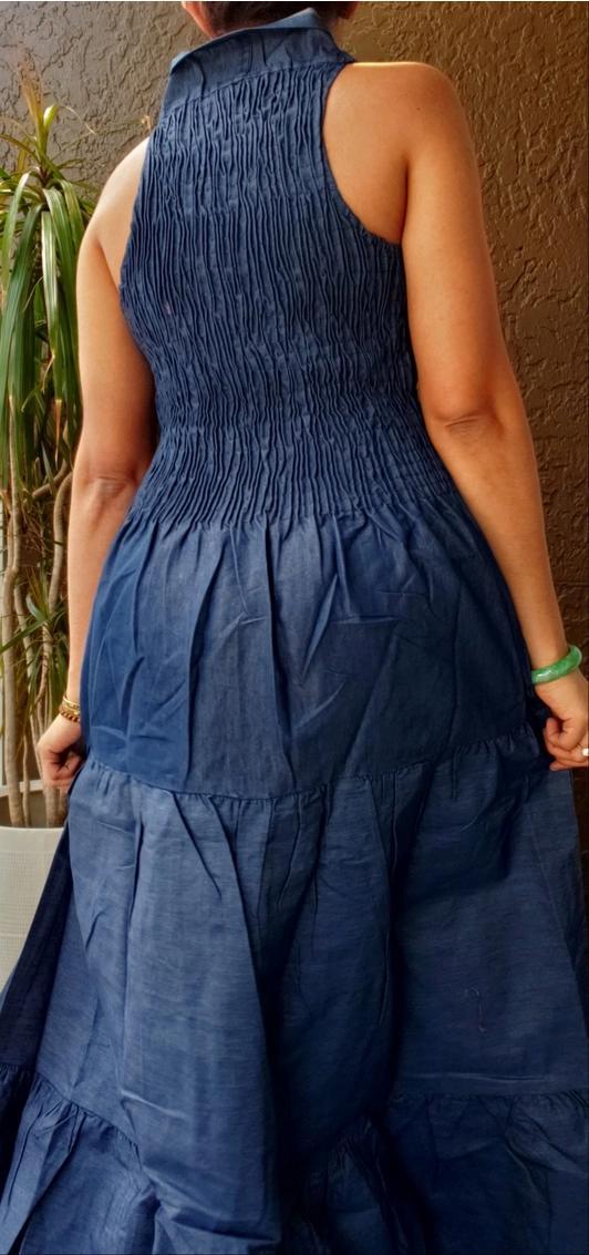 DENIM MIDI DRESS
