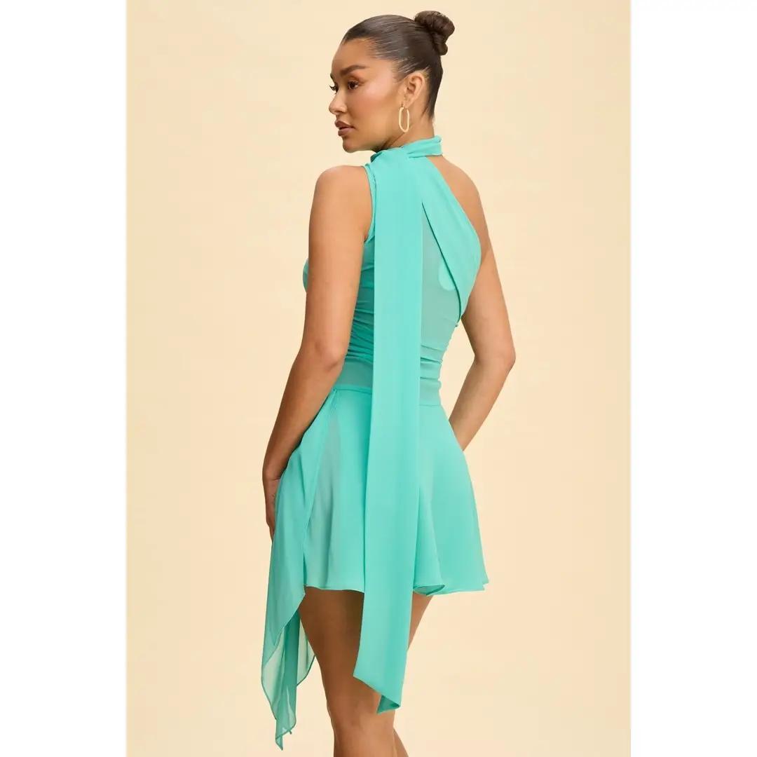 AQUA MINI DRESS