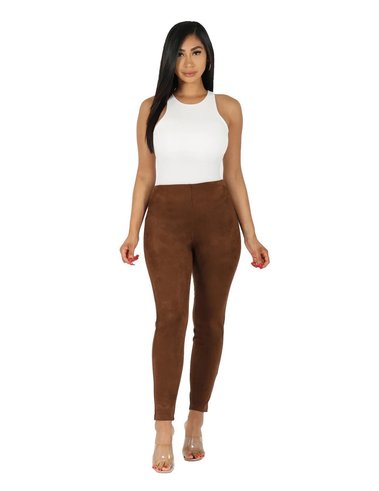 2nd Skin Suede Pants Chocolate