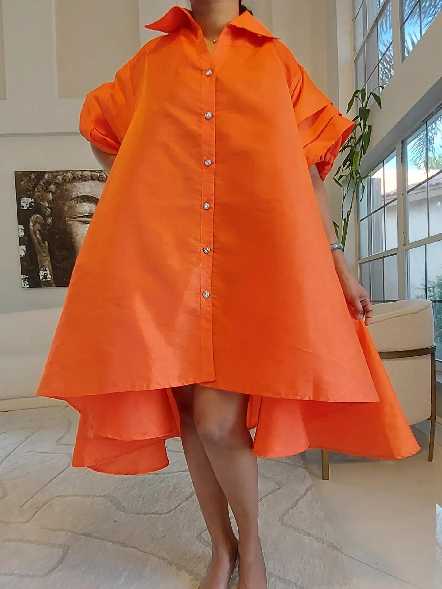 ORANGE SWING DRESS