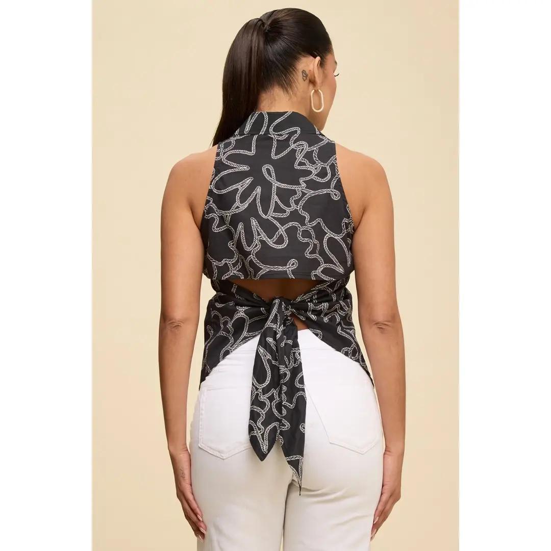 Black Orchid Tie-Back