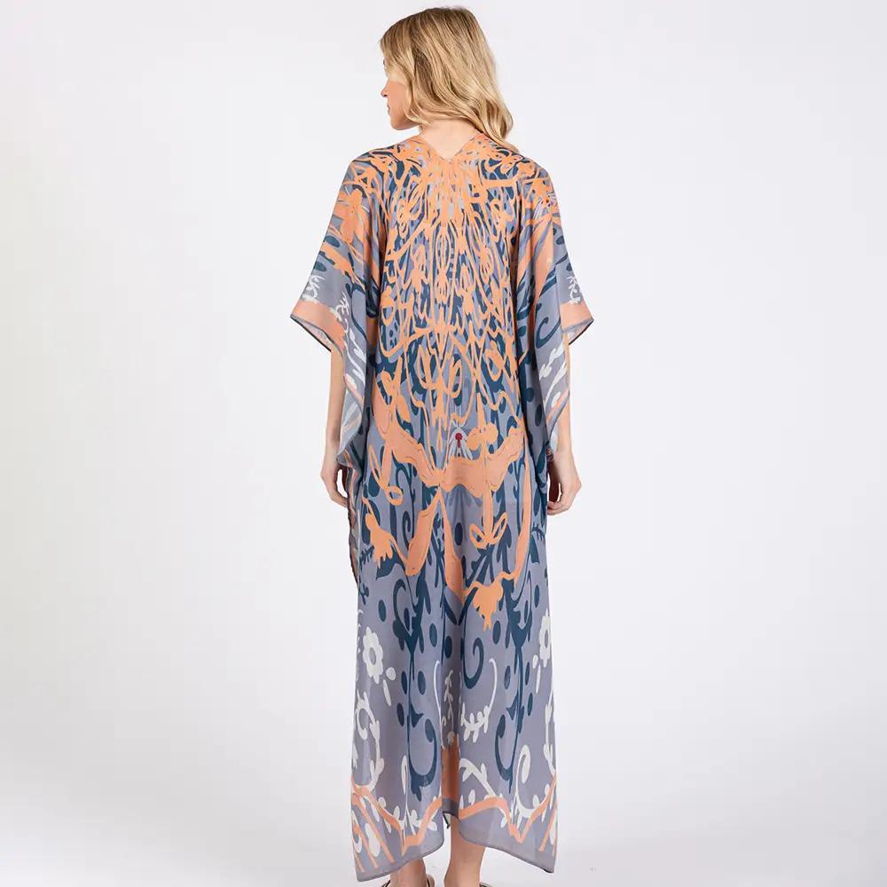 PEACH/BLUE KIMONO