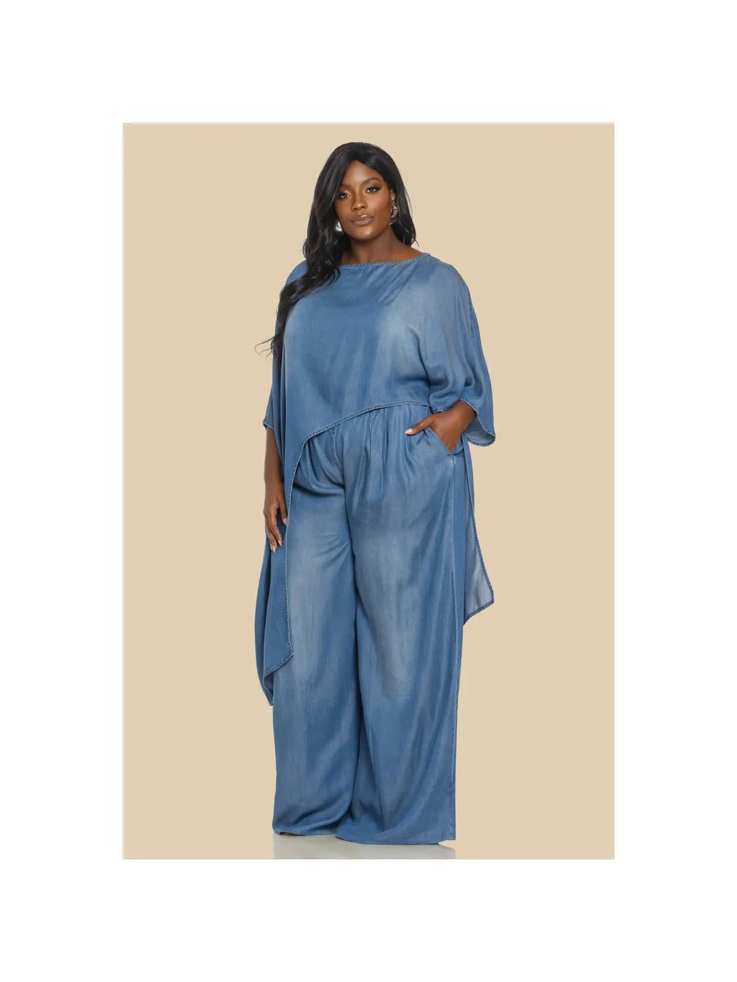 2 piece Denim Pants Set