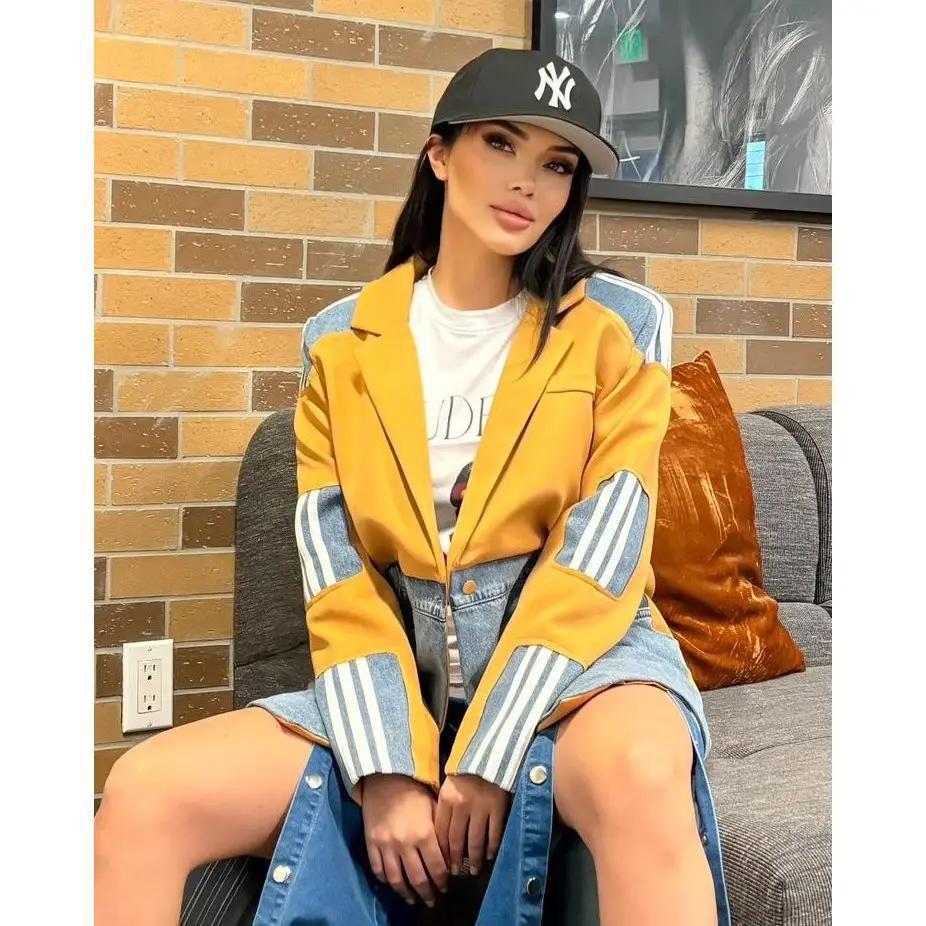 YELLOW DENIM BLAZER