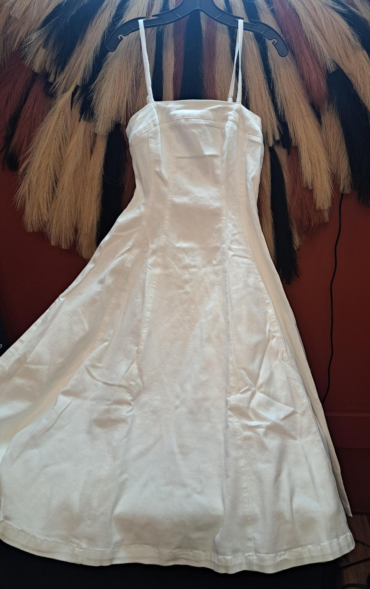 WHITE DENIM DRESS