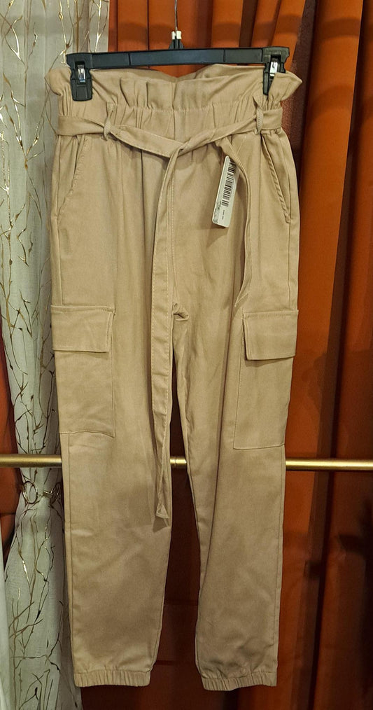 beige cargo joggers