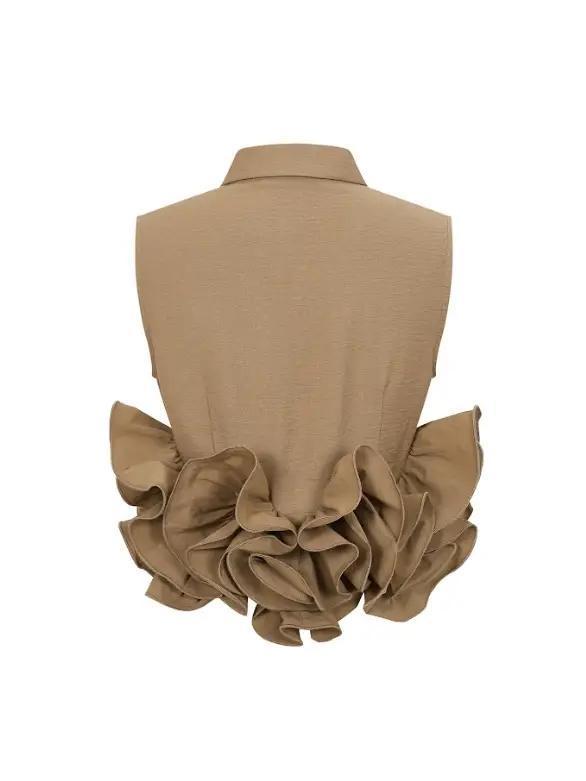 Duchess Ruffle Blouse (MOCHA)