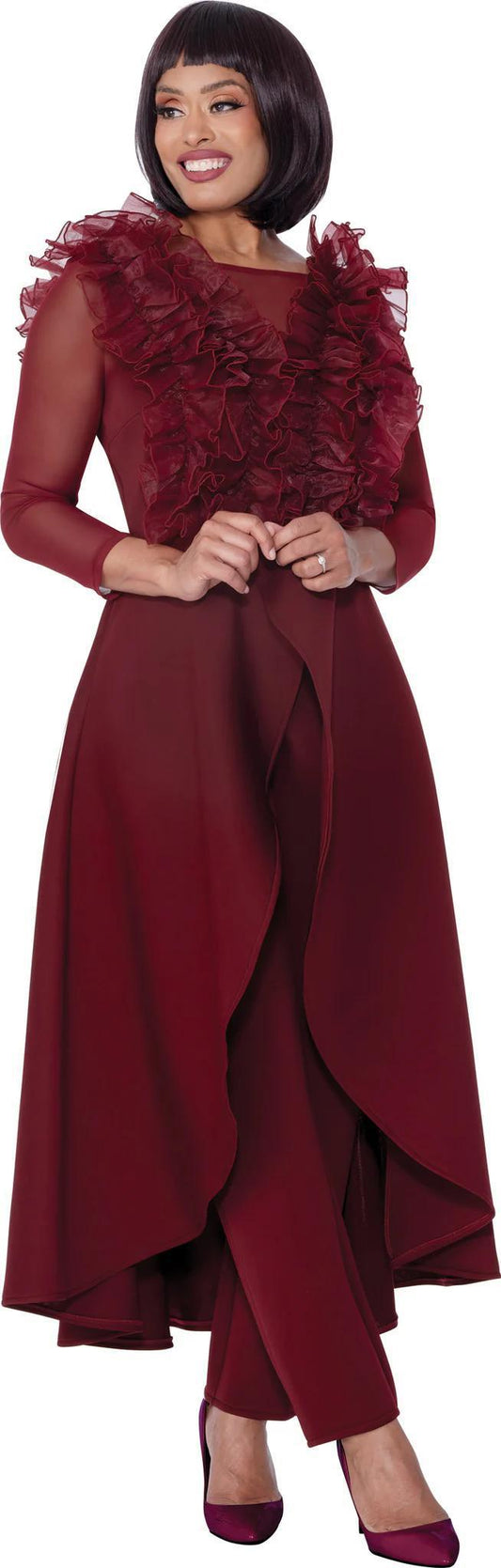 WINE RUFFLE ENSEMBLE