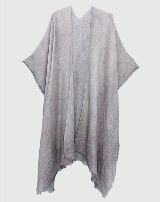 GRAY MIDI KIMONO