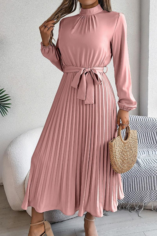 Pleated Dress (Mauve)