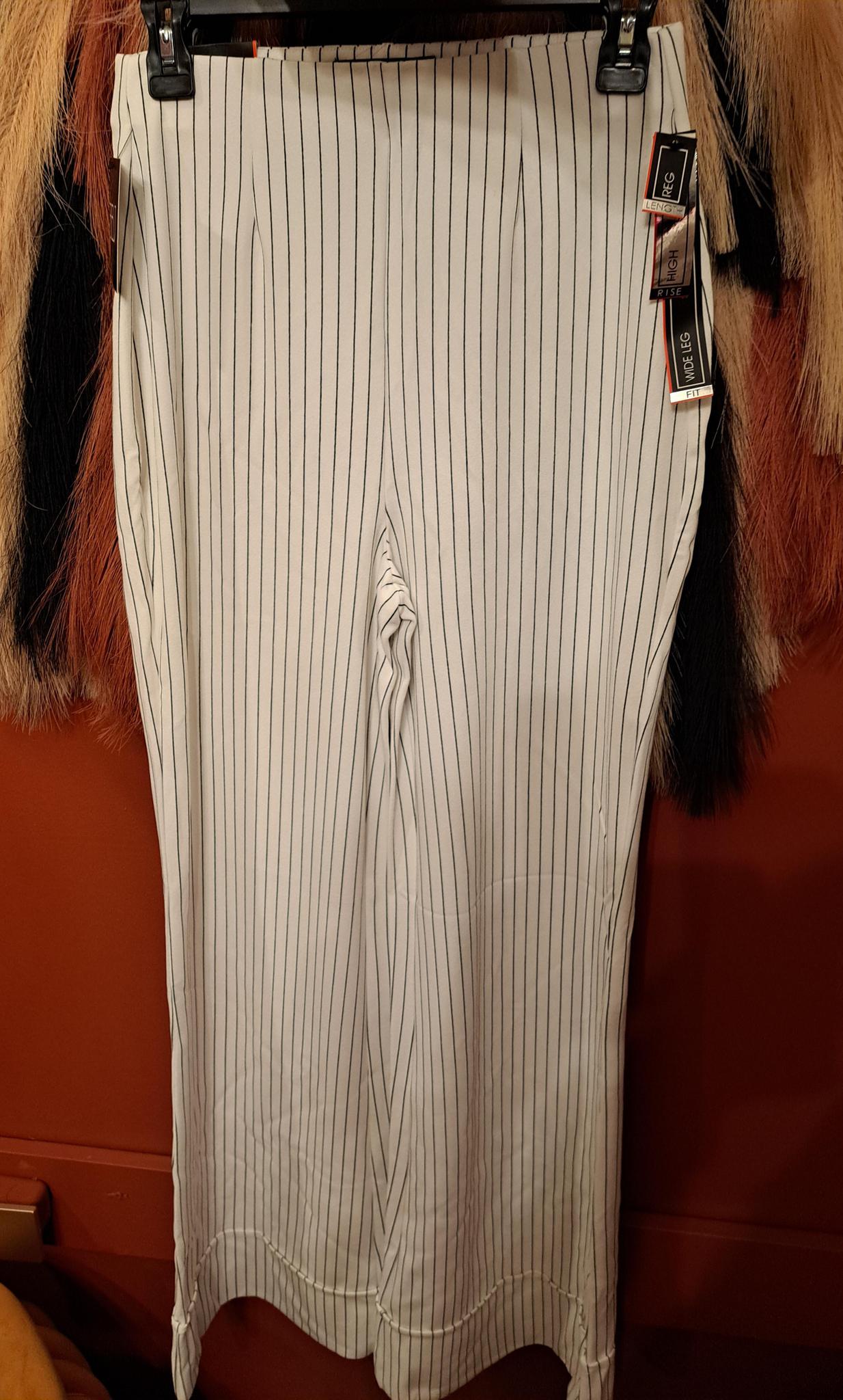 White Pin Stripe Pants