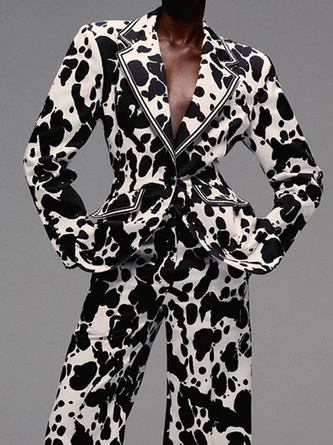 COW PATTERN BLAZER