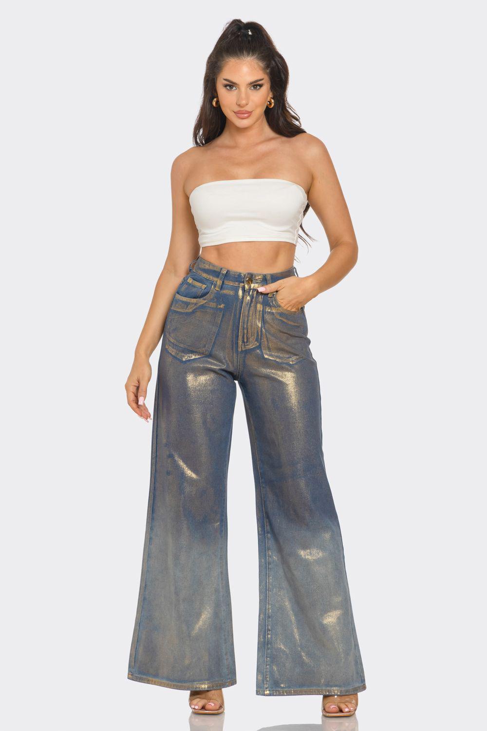 GOLD DENIM JEANS