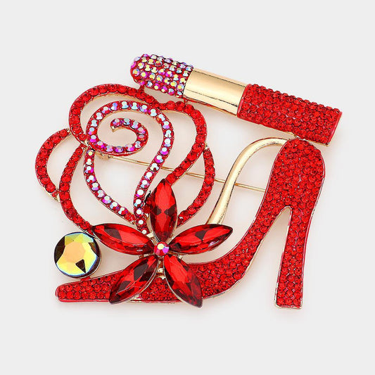 RHINESTONE BROOCH