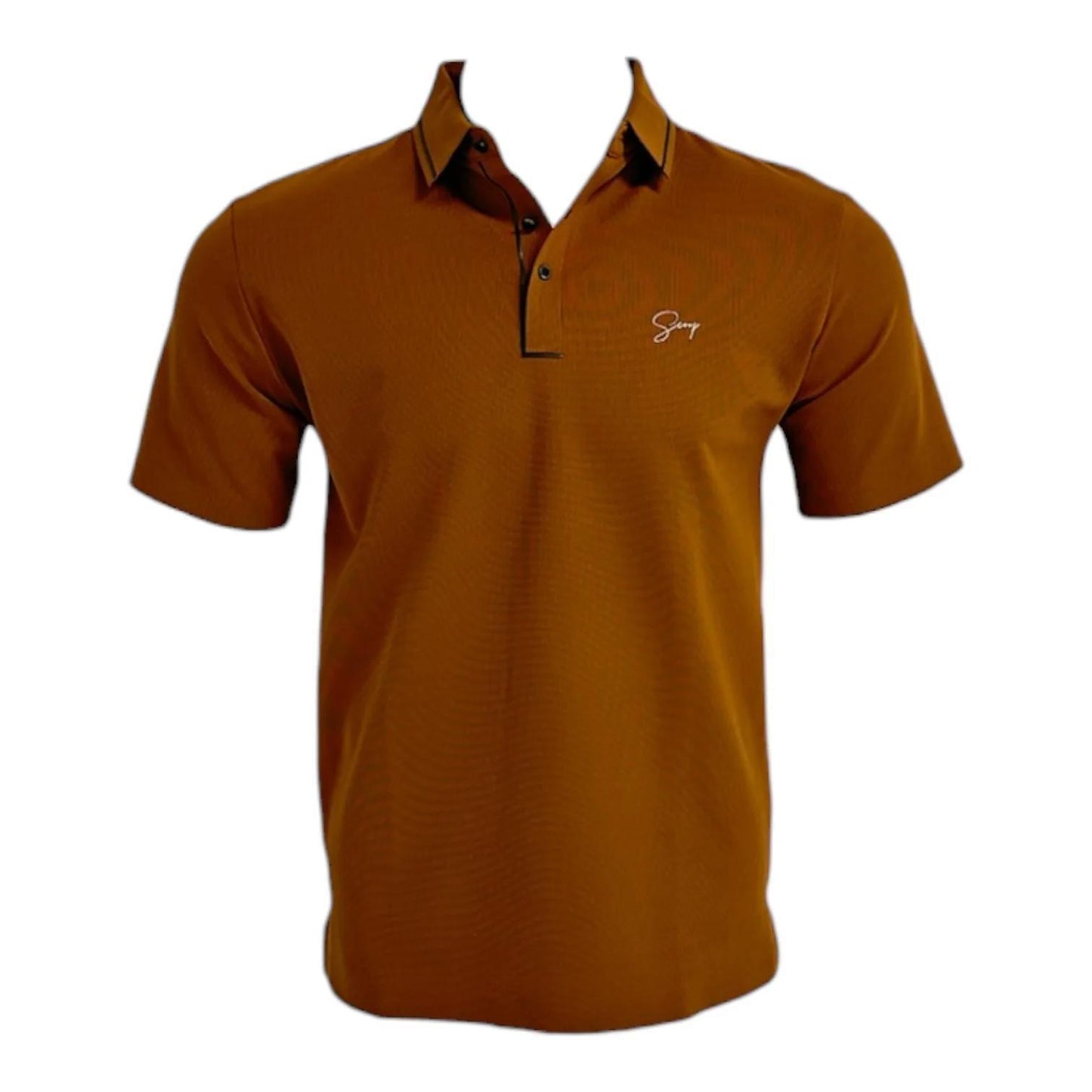 MENS POLO SHIRT (COGNAC)