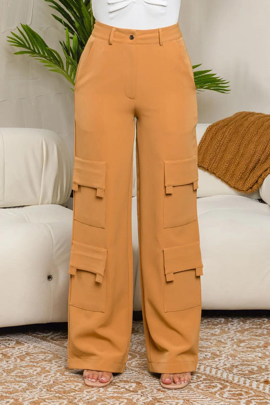 Honeycomb High-Waist Cargos