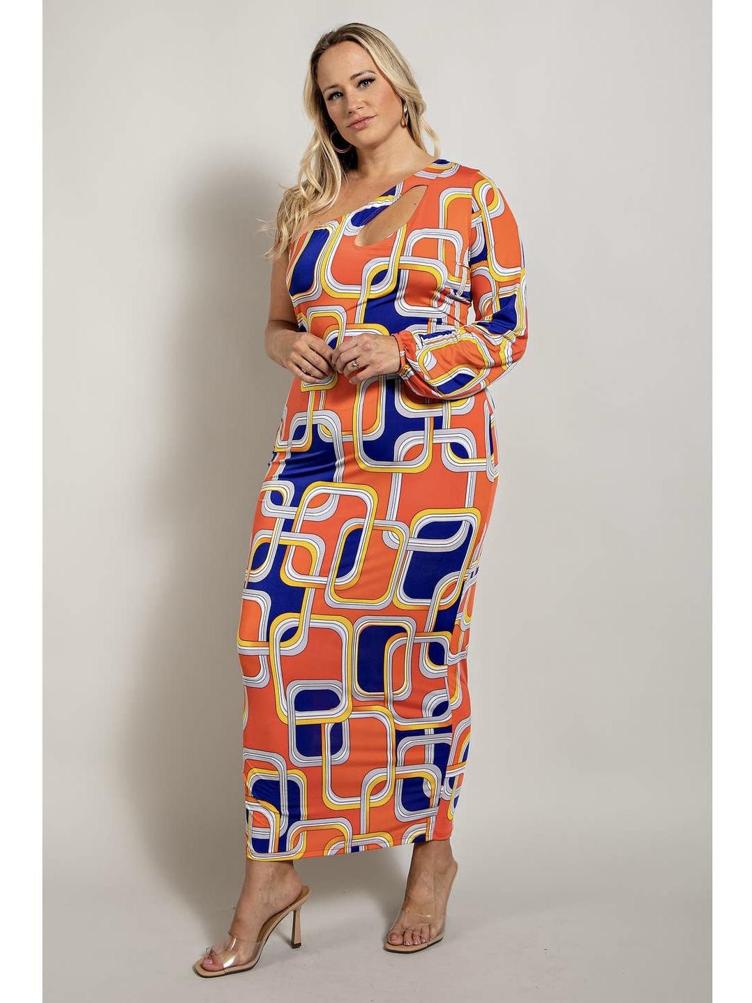 Cutout One Shoulder Dress
