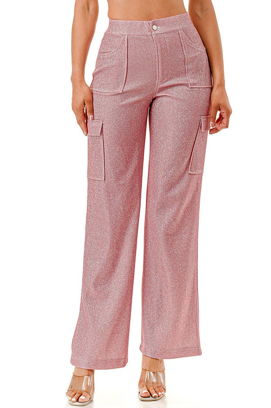 SHIMMER PINK PANTS