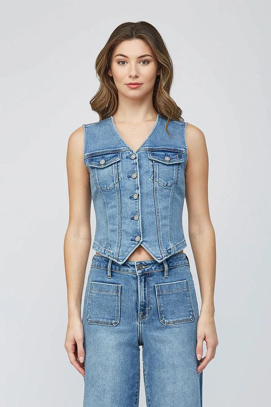 Fitted Denim Vest