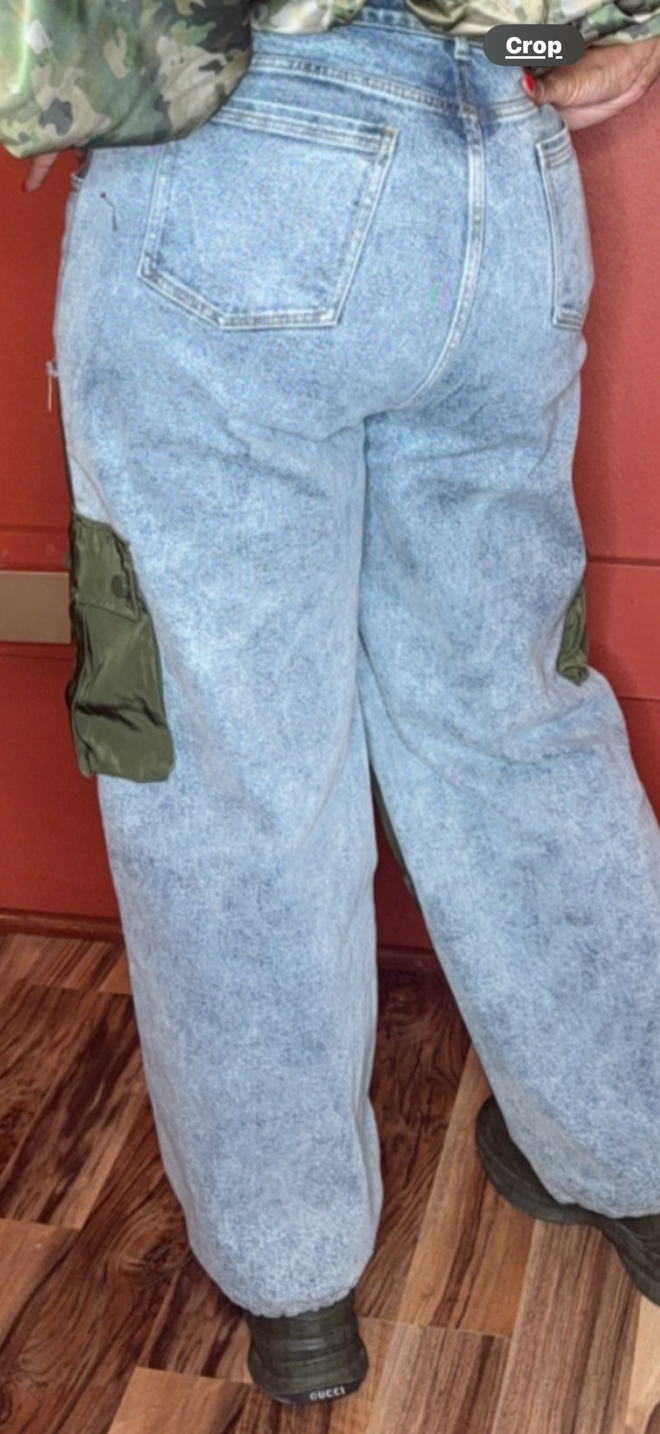 ARMY GREEN/DENIM JEANS