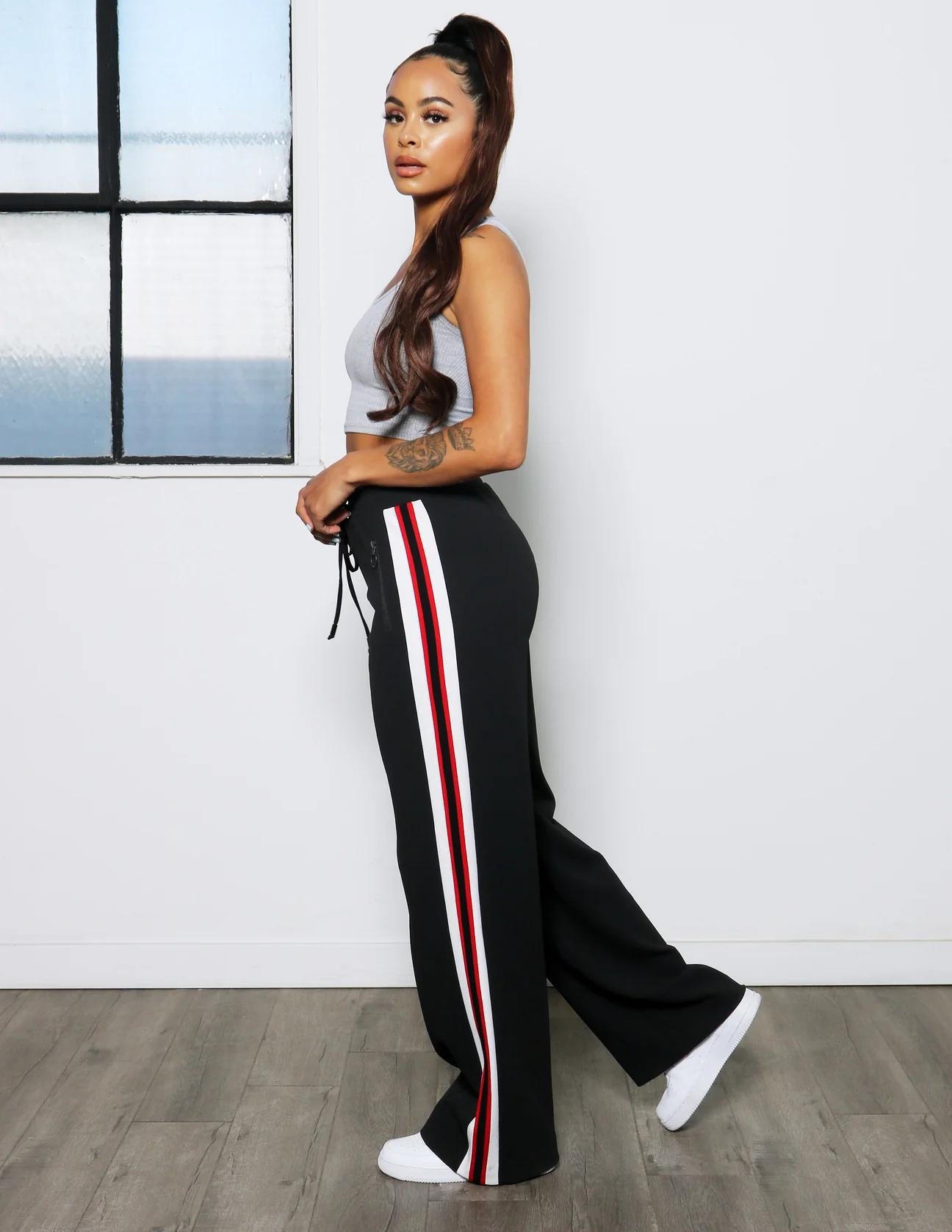 Urban Racer Wide Leg Blk