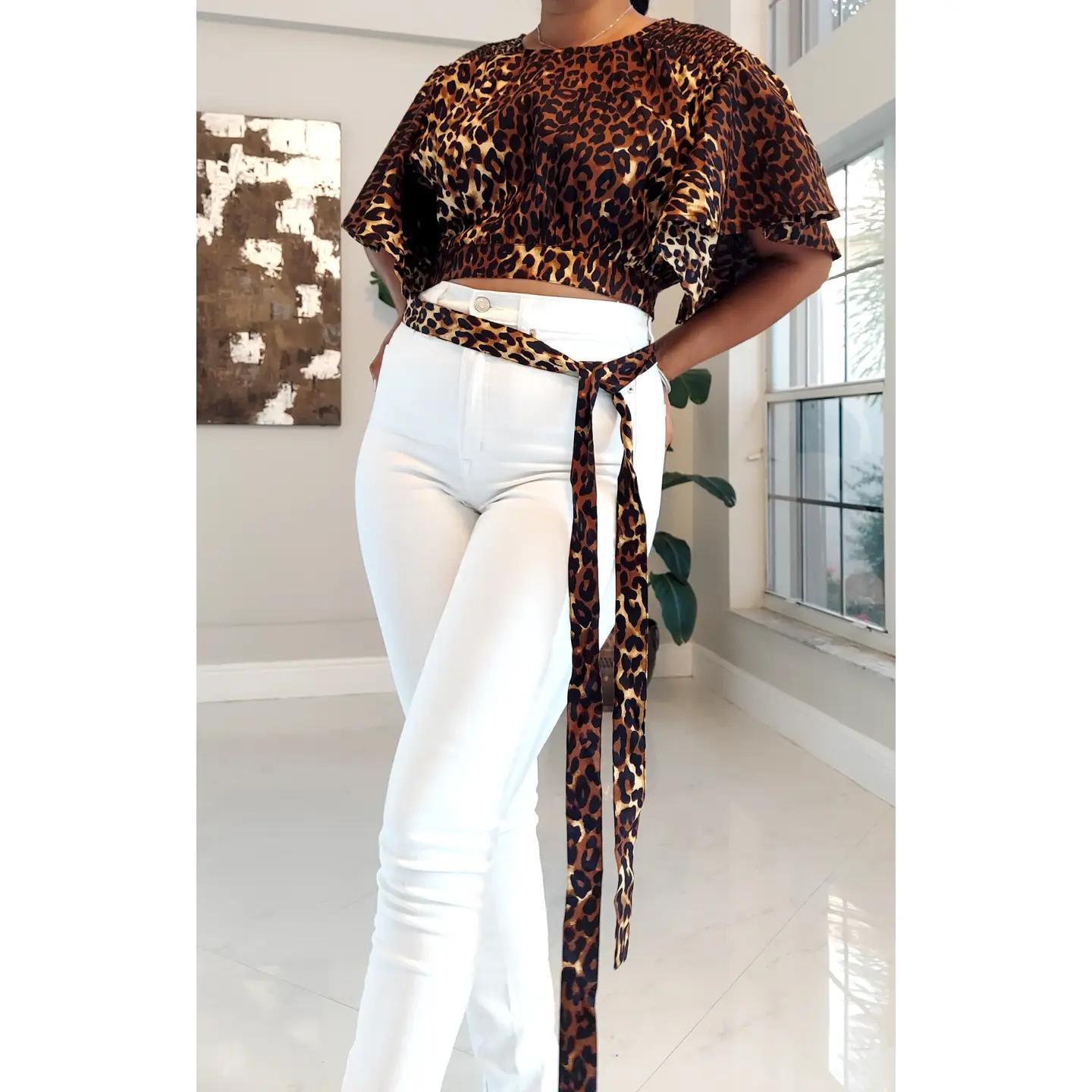 Animal print crop top