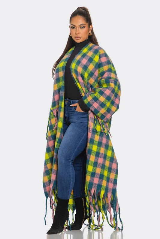 Duster Pink Mutli Color Cardigan