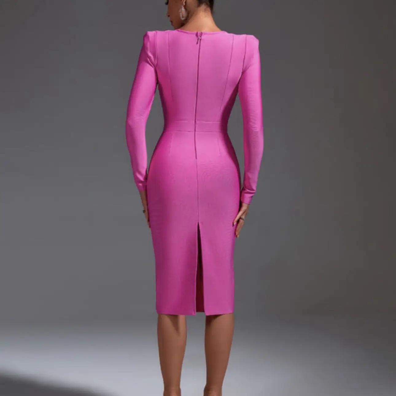 Fuschia Fancy Bodycon Dress