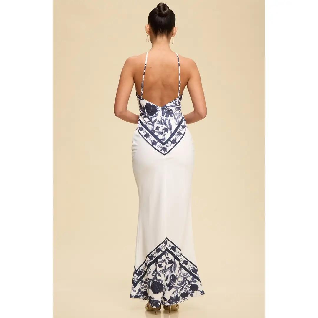 BIAS HALTER MAXI DRESS