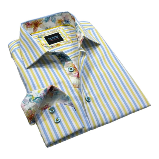 STRIPE MENS BUTTON UP