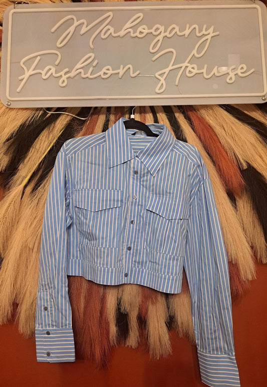 STRIPPED BUTTON UP