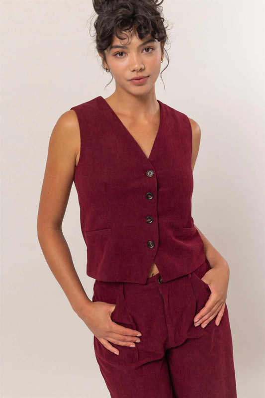 Corduroy Vest and Pant Set