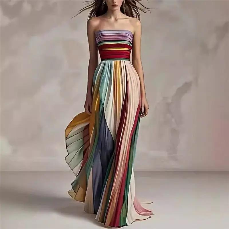 MULTI-COLORED MAXIE DRESS