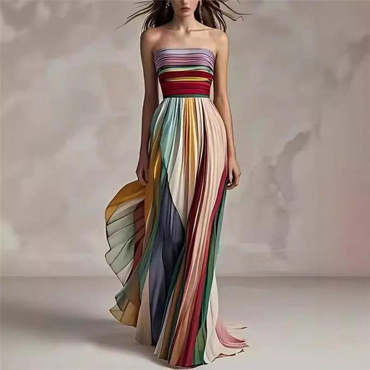MULTI-COLORED MAXIE DRESS